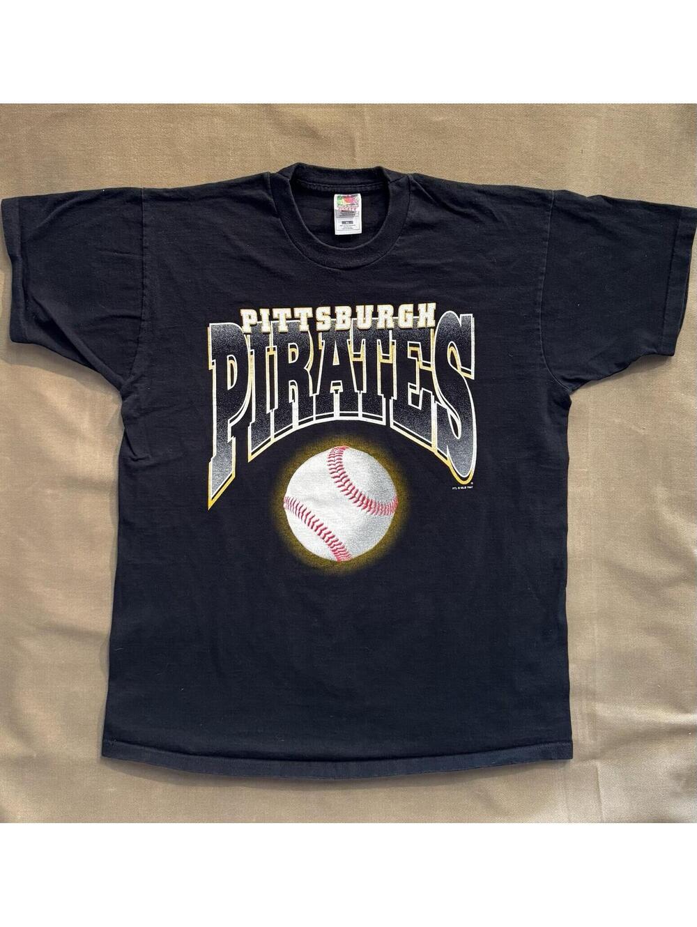 Vintage 90s 1997 Pittsburgh Pirates MLB Play Ball Black Single Stitch T-Shirt XL